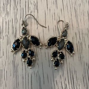 Kendra Scott Chandelier Earrings in gunmetal and black with gold